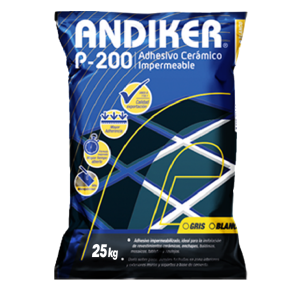 PEGO ANDIKER P200 EXTERIORES X 1KG (25KG) GRIS