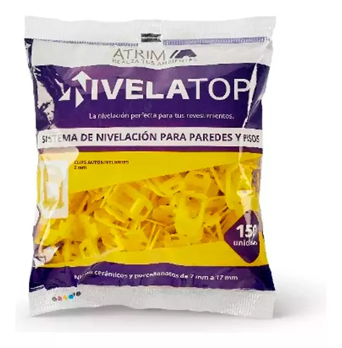 KIT NIVELATOP: 1 CUÑA PAQX100PCS+4 NIVEL 3MM PAQX100PCS+1 PINZA METALICA ATRIM REG5194 - Image 3