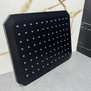 REGADERA 20X26CM PRISMA S/BRAZO NEGRO KG25NG526