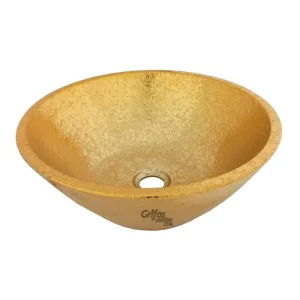 LAVAMANOS CONICO DORADO AQ-108SJ