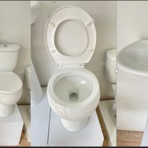 COMBO BORA C/P BLANCO ROMA (TAZA+TANQUE BORA C/G+CUBIERTA+LAVAMANOS C/G+PEDESTAL)