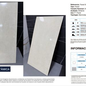 PARED SAN PEDRO BEIGE CAL 1 31X60 CJX1.86X10LOZ EURO BRILLANTE-MARMOL