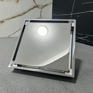 REJILLA PISO CUADRADA BOX CROMADA 10X10 LECCOG188