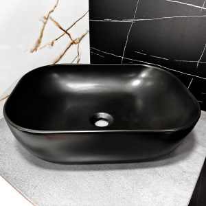 LAVAMANOS MIAMI NEGRO MATE 50X40CM 78104MB CUADRADO