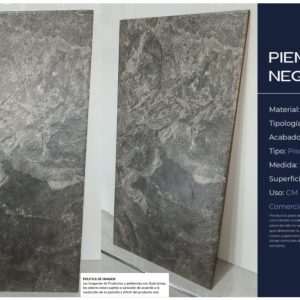 PIEMONTE FD NEGRO CAL 1 31X60 CJX1.68X9LOZ EURO ESTRUCTURADO