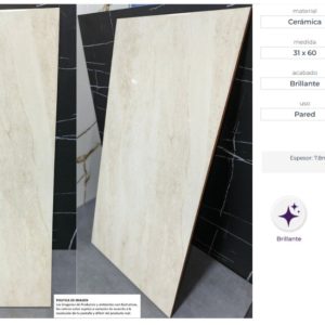 PARED MARMOL SALINAS MARFIL 31X60 CAL1 CJX1.68M2X9L BEIGE